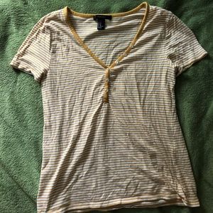 striped forever 21 tee, size medium